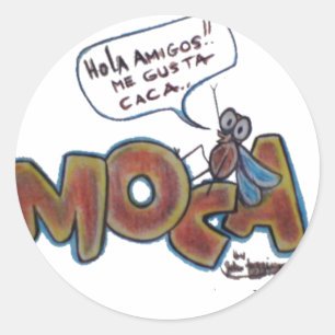 Moca Caca Classic Round Sticker