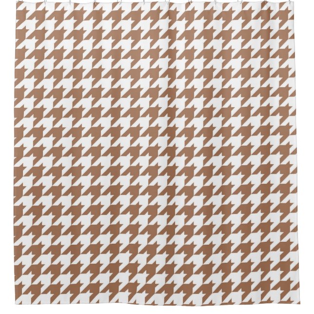 Mocha and White Houndstooth Seamless Pattern (Front)