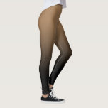 Mocha Black Ombre Leggings<br><div class="desc">A simple ombre pattern,  gradient colour fade from mocha brown to black.</div>