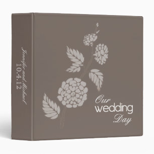 Mocha Blossom Our Wedding Day Album Personalized Binder