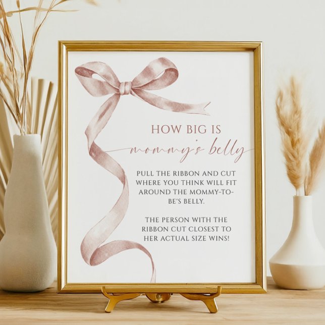 Mocha Bow How Big is Mommy's Belly Shower Game Poster (Creator Uploaded)