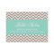 Mocha Brown and Aqua Modern Chevron Stripes