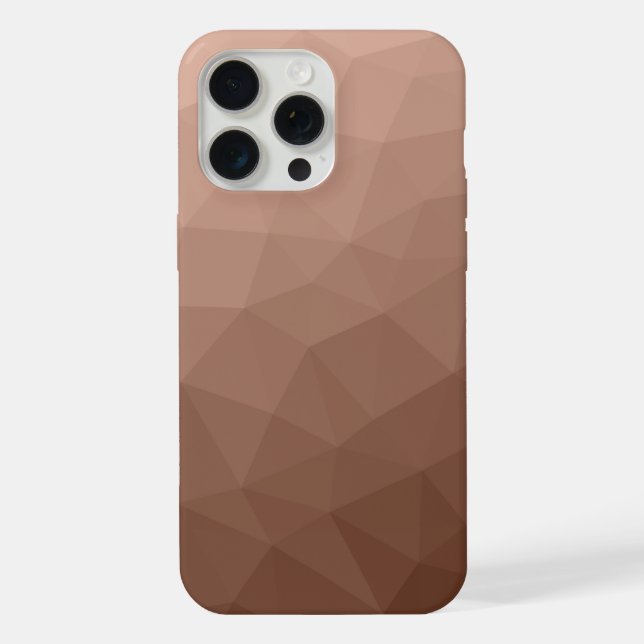 Mocha Brown geometric mesh modern pattern iPhone Case (Back)