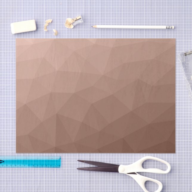 Mocha Brown geometric mesh modern pattern Tissue Paper (Craft)