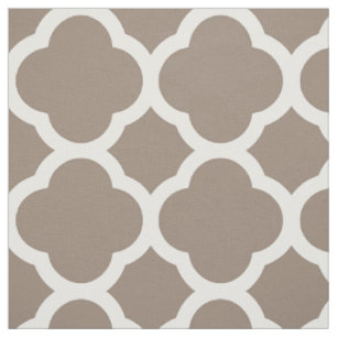 Mocha Brown Modern Quatrefoil Large Scale Fabric