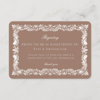 Mocha Brown Talavera Tile Registry Card Insert