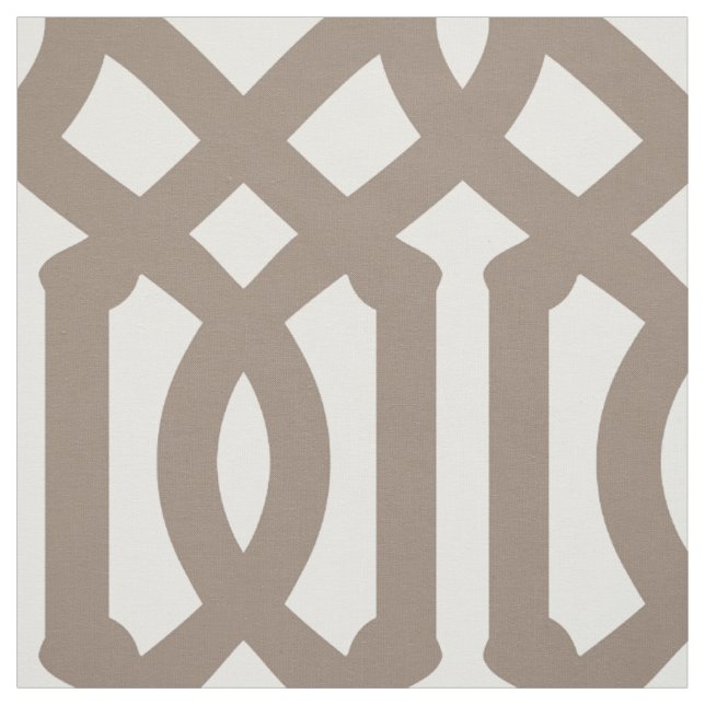 Mocha Brown Trellis Large Scale Fabric (Swatch)
