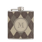Mocha Chocca Brown Argyle with Monogram