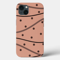 Mocha Dots & Stripes Pattern
