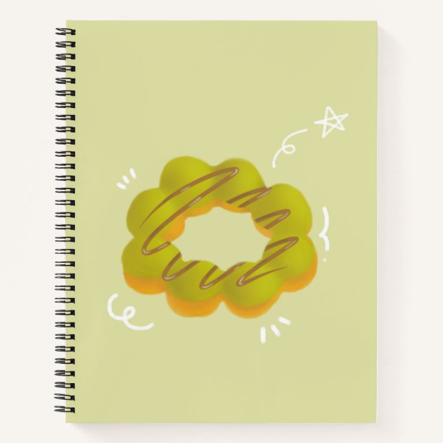 Mocha doughnut Spiral Notebook (Front)