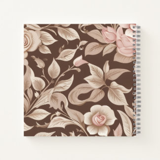 Mocha Floral Garden Notebook