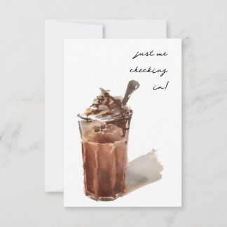 Mocha Frappe watercolor card