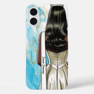 Mocha Gold Pageant Portrait Custom Sash iPhone 16 Plus Case