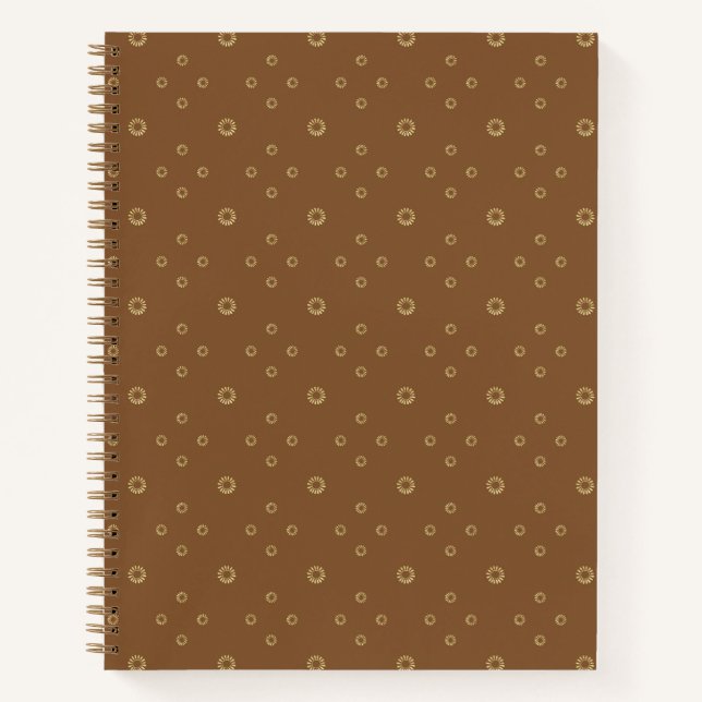 Mocha | Golden Zinnia Sun Notebook (Front)