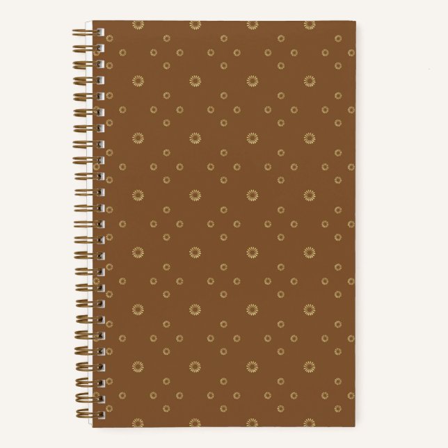 Mocha | Golden Zinnia Sun Notebook (Front)