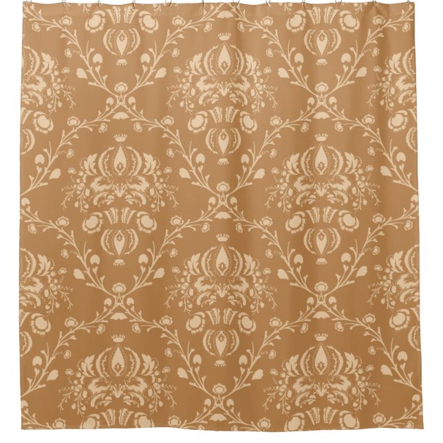 Mocha Latte Brown Damask (Front)