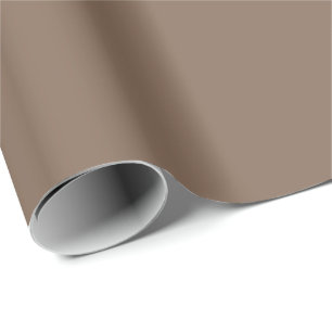 Mocha Latte Brown, Earthy Neutral Solid Colour Wrapping Paper