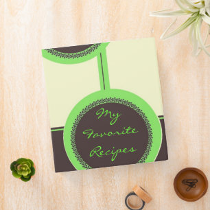 Mocha Lime Circles Recipe Binder