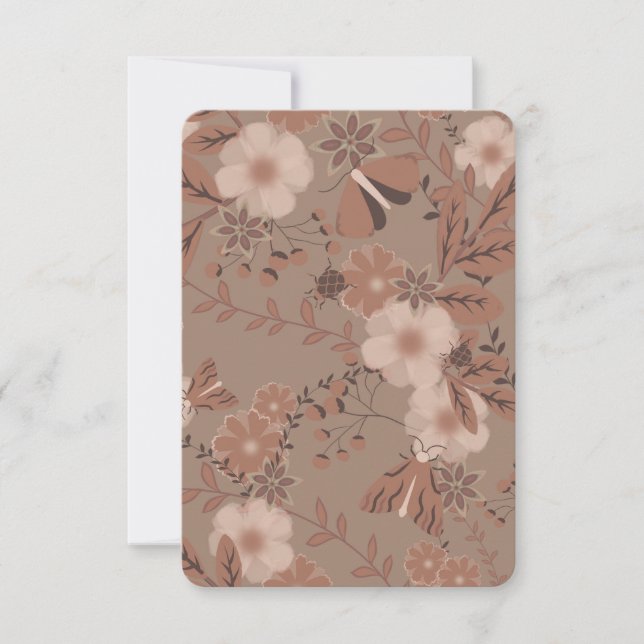 Mocha Meadow Bloom Thank You Card (Front)