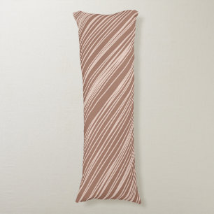 Mocha Mousse Abstract Hand-Drawn Doodle Line (2) Body Pillow