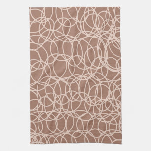 Mocha Mousse Abstract Hand-Drawn Doodles (2) Kitchen Towel