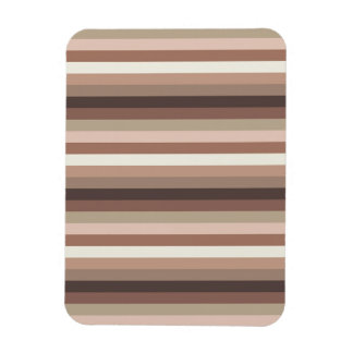 Mocha Mousse and Accents Horizontal Stripe Pattern Magnet