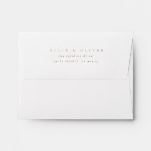 Mocha Mousse Boho Photo Wedding Modern Envelope