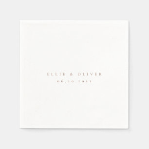 Mocha Mousse Boho Wedding Modern Cocktail Napkin