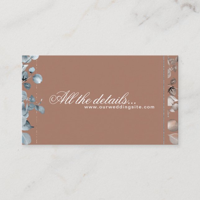 Mocha Mousse Botanical all the details 2 Enclosure Card (Front)