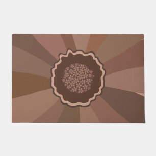 Mocha Mousse Daisy Floral Doormat