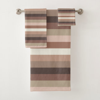 Mocha Mousse et Accessoires Motif à bande horizont