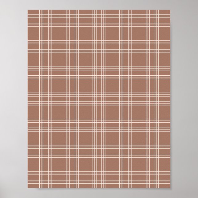 Mocha Mousse Gingham Poster (Front)