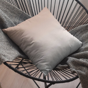 Mocha Mousse Ombre Brown Throw Pillow