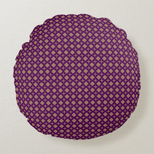 Mocha Mousse / Russisches Veilchen Round Pillow