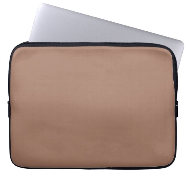 Mocha Mousse Trendy Elegant Solid Colour  Laptop Sleeve (Front)
