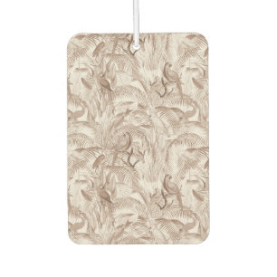 Mocha Mousse Tropical Birds and Palm Leaves Air Freshener