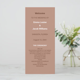 Mocha Programme de Mariage Moderne Brown