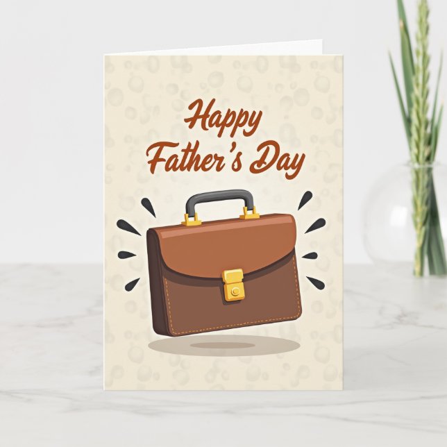 Mocha Satchel Fathers Day Card (Front)
