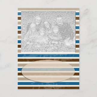 mocha stripe postcard