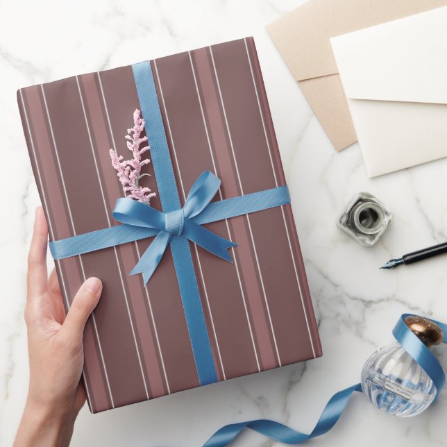 Mocha Stripes Wrapping Paper (Gifting)