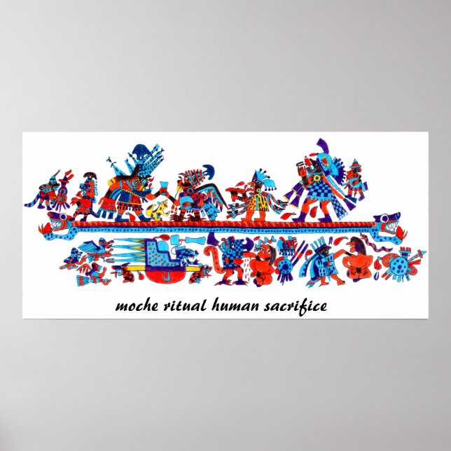 moche ritual human sacrific e poster (Front)