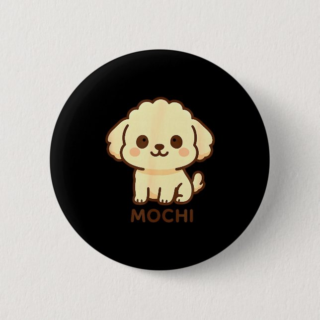 Mochi Dog Toy Odle  2 Inch Round Button (Front)