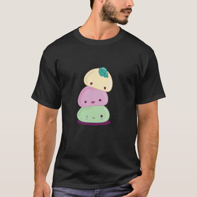 Mochi Japan Food Stack Cute T-Shirt (Front)