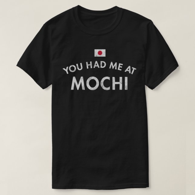 Mochi Japanese New Year Glutinous Rice Cake Red Be T-Shirt (Design Front)