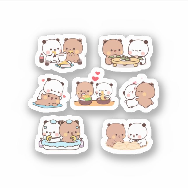 Mochi Mochi Brownie Bear Sticker Pack Funny (Front)