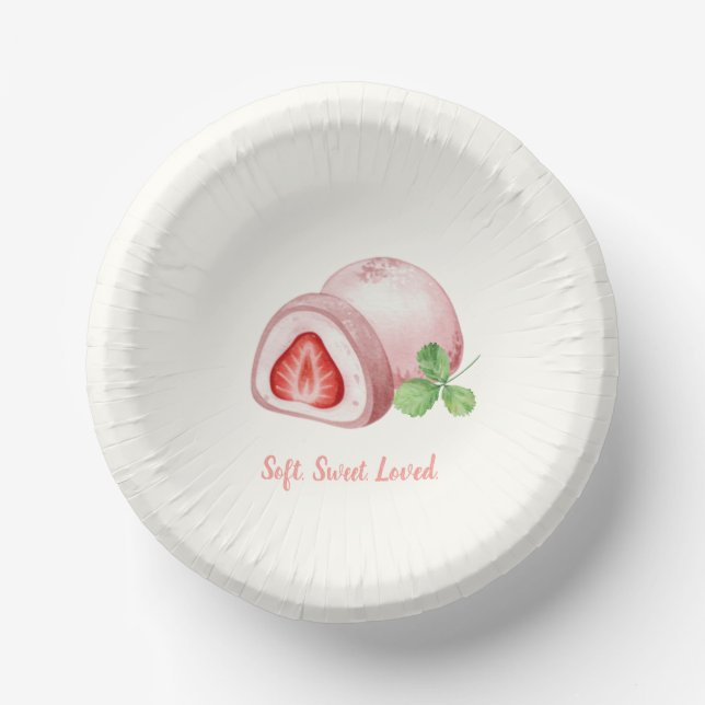 Mochi-sweet and full of love! paper plate (Front)