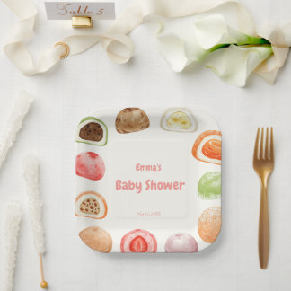 Mochi-sweet and full of love! paper plate