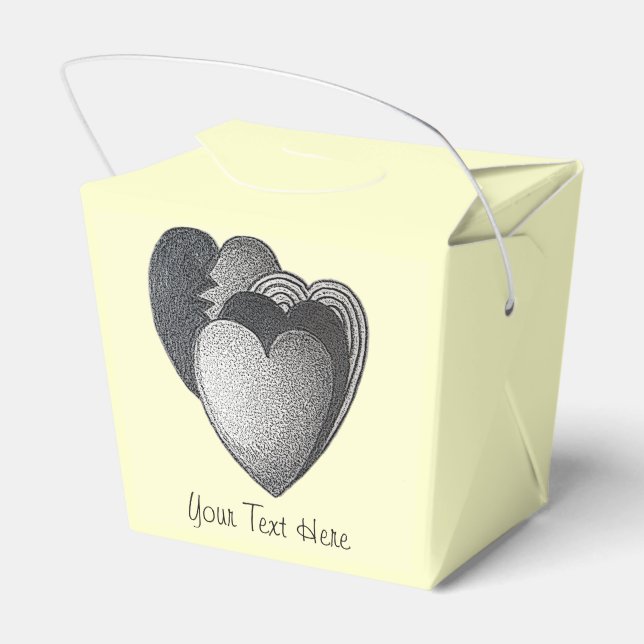 mochrome stuff for romantic birthday favor box (Back Side)