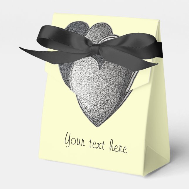 mochrome stuff for romantic birthday favor box (Front Side)