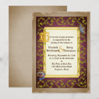 Mock Up Medieval Illuminated Manuscript Wedding